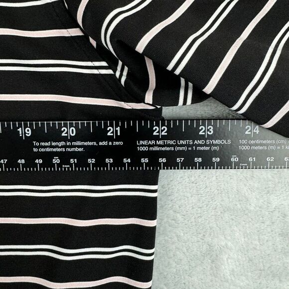 Fairway&Greene Tech Golf Polo Mens L Black Pink Striped Shirt Beacon Hill F&G - Picture 6 of 10